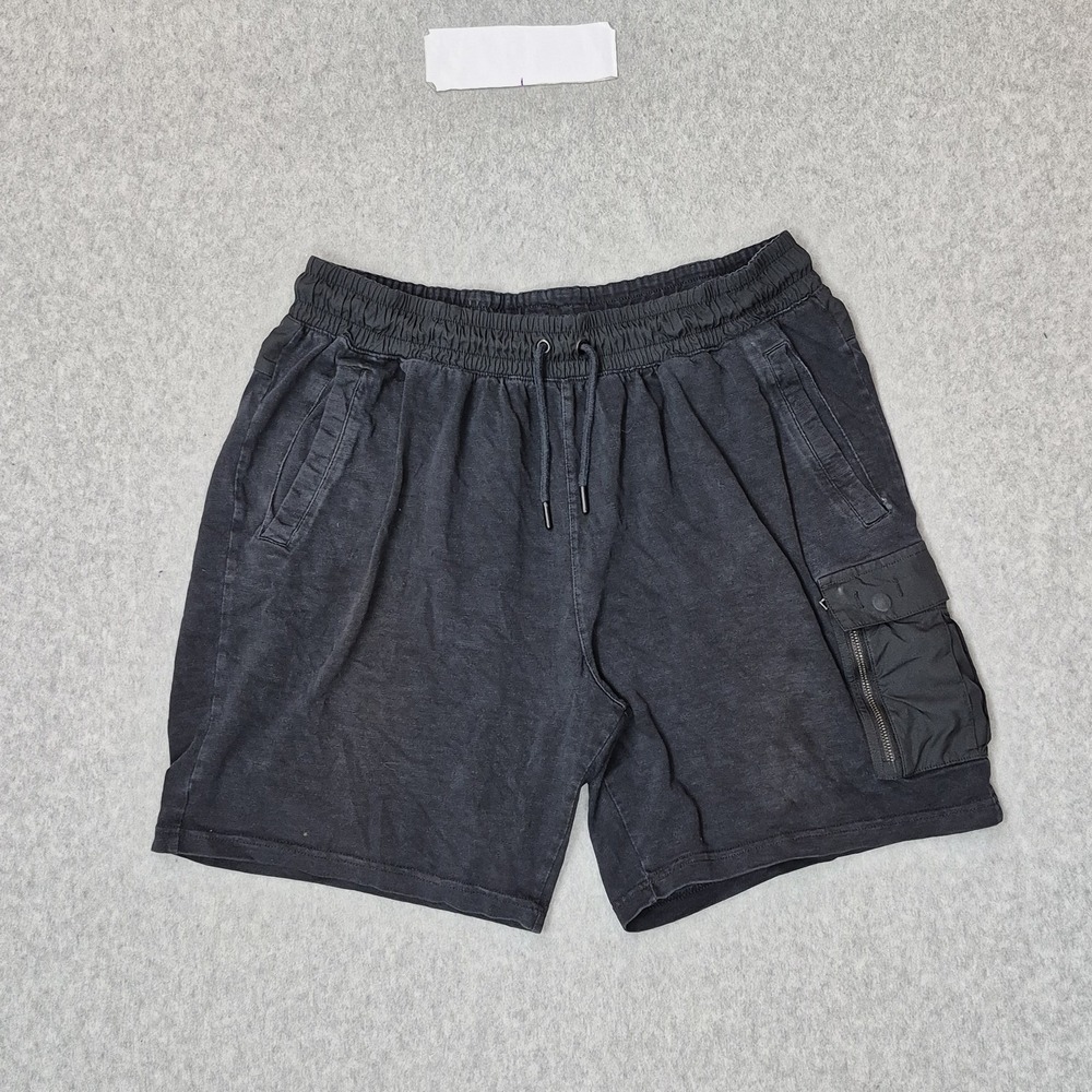 Nike Men Activewear Shorts XL Black Shorts Sweat Cargo CV8929-011 Zipper 9"